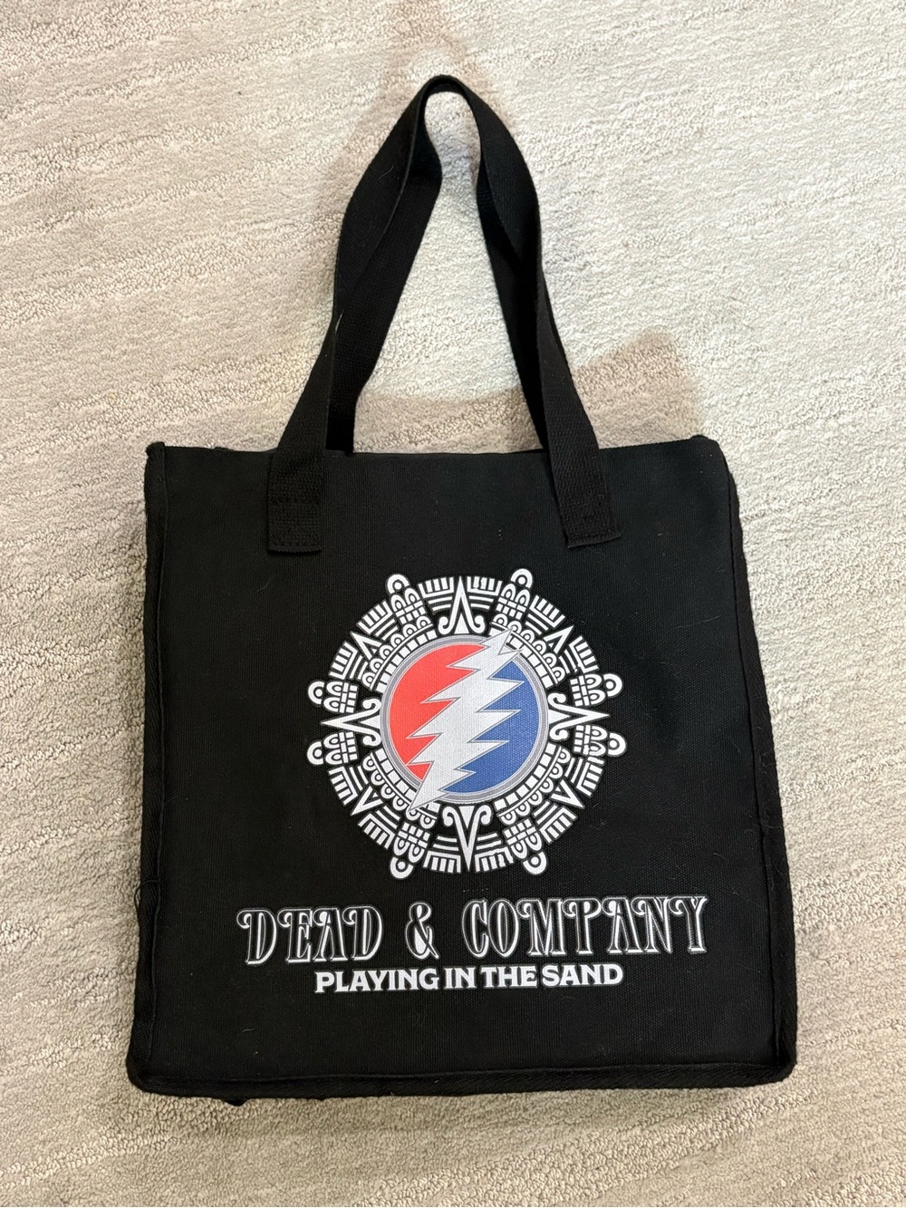 Dead & Company Playing In The Sand Tote Bag Canvas Concert Merch Boho